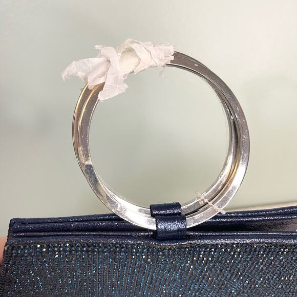 INC Brynn Bangle Clutch Convertible Blue Shoulder Bag NWT - Picture 4 of 7